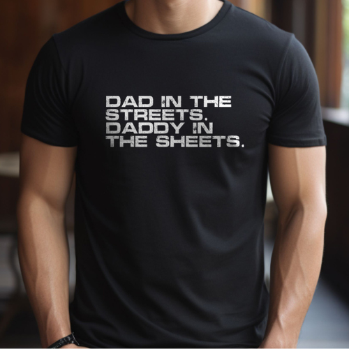 The Tolers | Dad In The Streets White Print Men's Apparel