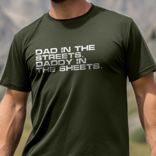 The Tolers | Dad In The Streets White Print Men's Apparel