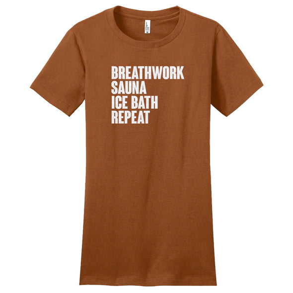 Luke Storey | Breathwork White Print Women's Fitted Tee