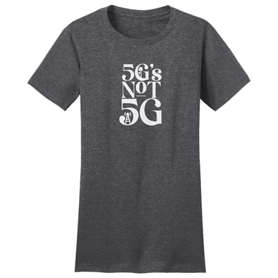 Luke Storey | 5Gs Not 5G White Print Women's Fitted Tee