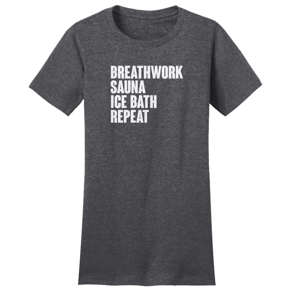 Luke Storey | Breathwork White Print Women's Fitted Tee