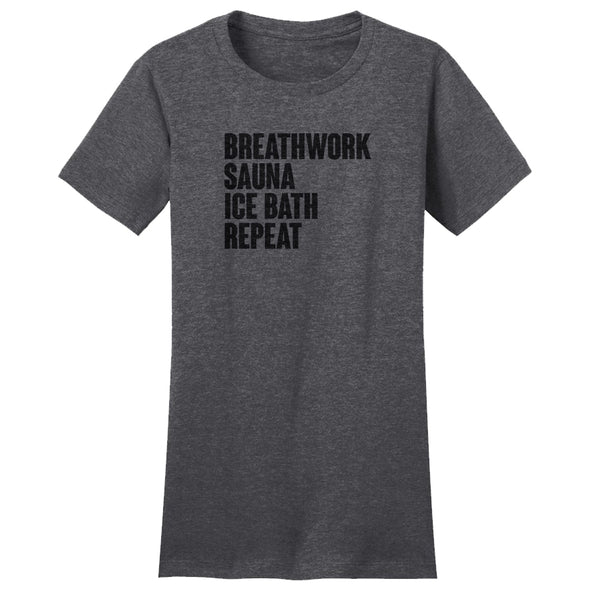 Luke Storey | Breathwork Black Print Women's Fitted Tee