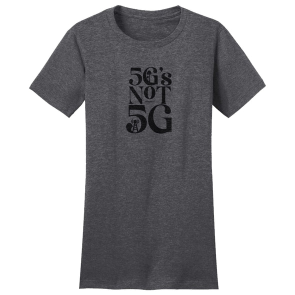 Luke Storey | 5Gs Not 5G Black Print Women's Fitted Tee