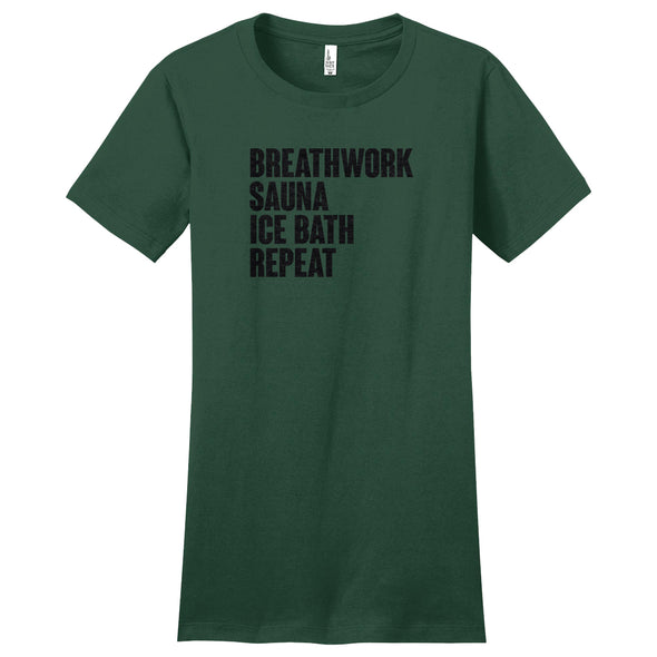 Luke Storey | Breathwork Black Print Women's Fitted Tee