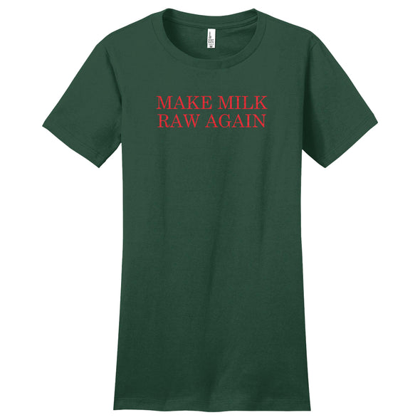 Luke Storey | Make Milk Raw Again Women's Fitted Tee