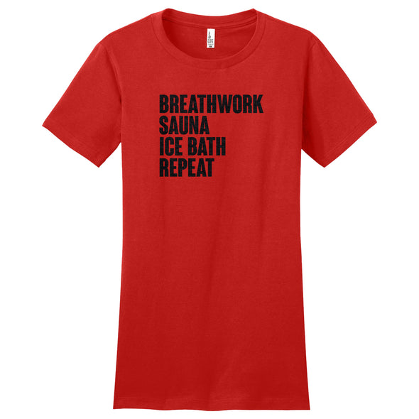 Luke Storey | Breathwork Black Print Women's Fitted Tee