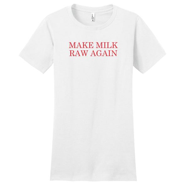 Luke Storey | Make Milk Raw Again Women's Fitted Tee