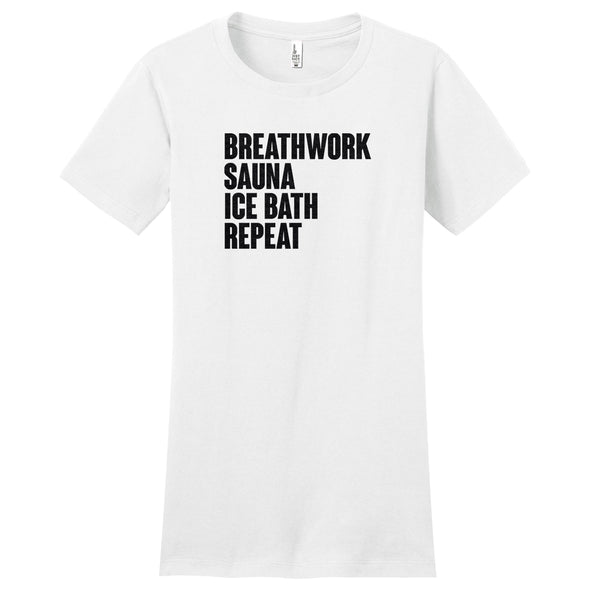 Luke Storey | Breathwork Black Print Women's Fitted Tee