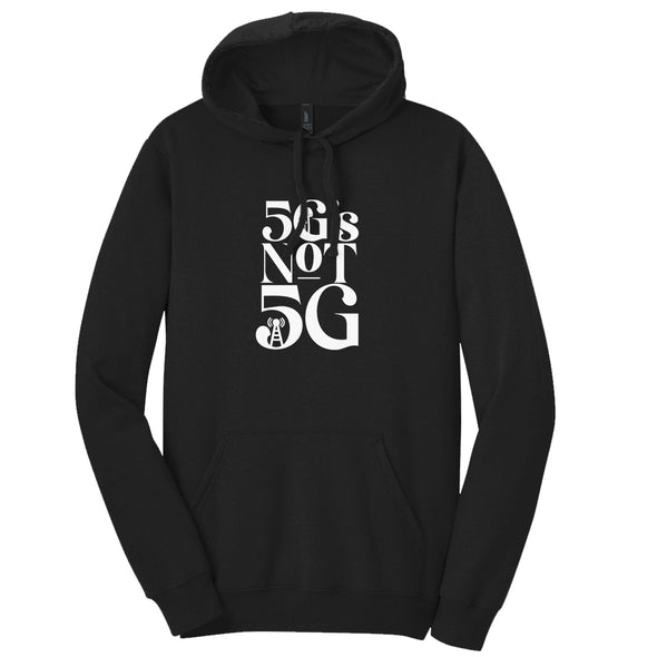 Luke Storey | 5Gs Not 5G White Print Men's Fleece Hoodie