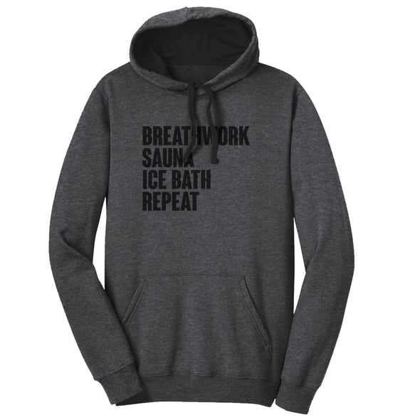 Luke Storey | Breathwork Black Print Men's Fleece Hoodie