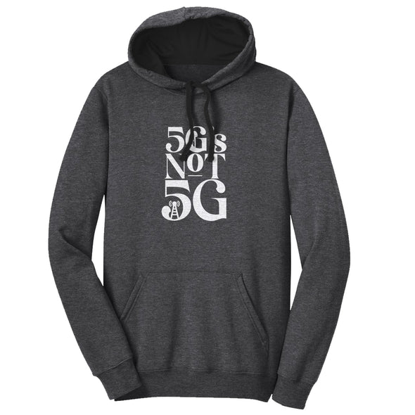 Luke Storey | 5Gs Not 5G White Print Men's Fleece Hoodie