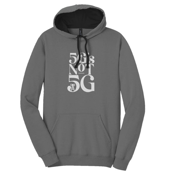 Luke Storey | 5Gs Not 5G White Print Men's Fleece Hoodie