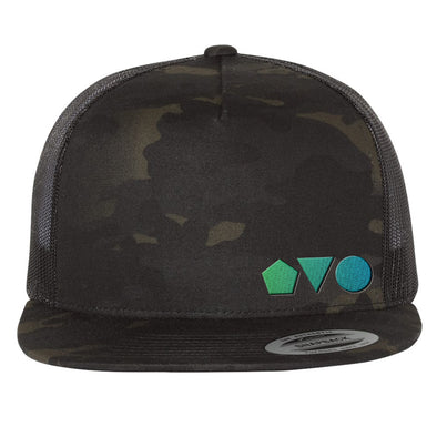 Wellness+Wisdom | Shape Logo Hat Multicam Black