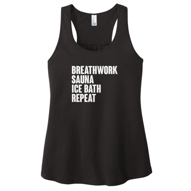 Luke Storey | Breathwork White Print Women's Racerback Tank