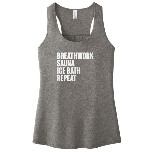 Luke Storey | Breathwork White Print Women's Racerback Tank