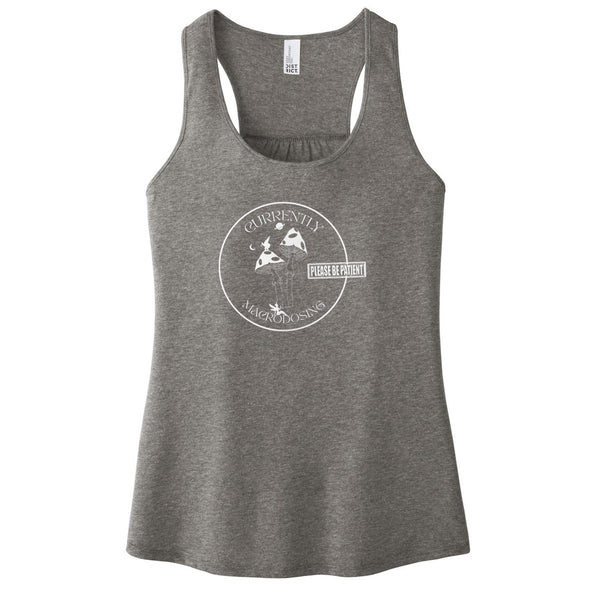 Luke Storey | Currently Macrodosing Be Patient Women's Racerback Tank