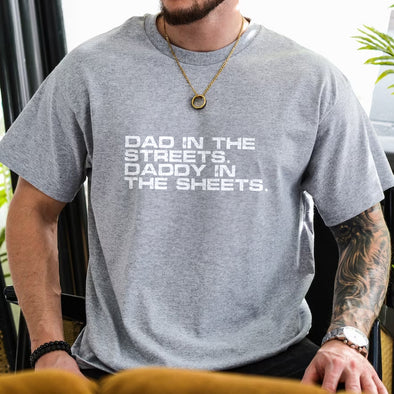 The Tolers | Dad In The Streets White Print Men's Apparel