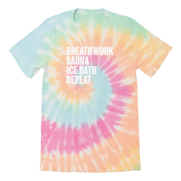 Luke Storey | Breathwork White Print Tie Dye Tee