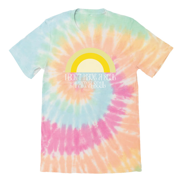 Luke Storey | I Am A Soul White Print Tie Dye Tee