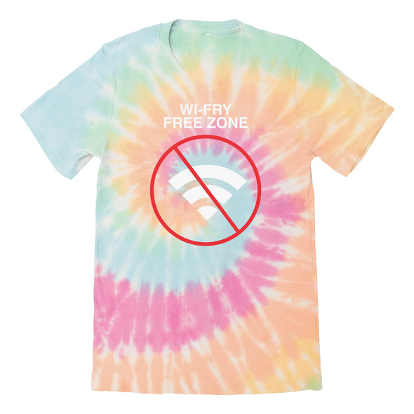 Luke Storey | Wi Fry White Print Tie Dye Tee