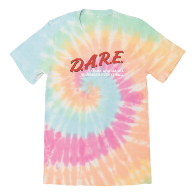 Luke Storey | Drink Ayahuasca Remember Everything White Print Tie Dye Tee