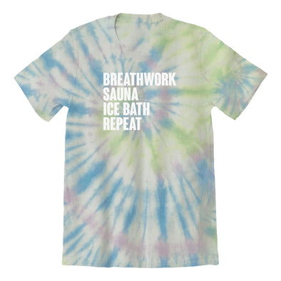 Luke Storey | Breathwork White Print Tie Dye Tee