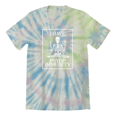 Luke Storey | Psy Immunity White Print Tie Dye Tee