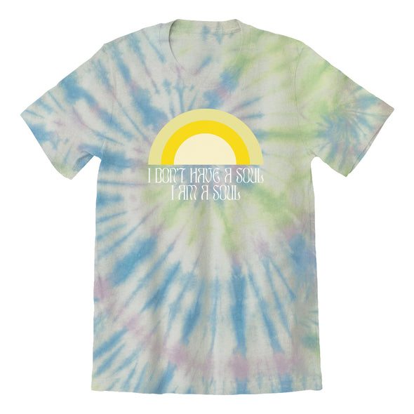 Luke Storey | I Am A Soul White Print Tie Dye Tee