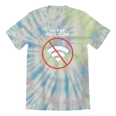 Luke Storey | Wi Fry White Print Tie Dye Tee