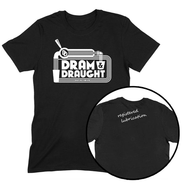 Dram & Draught | Registered Lubrication White Print Men's Apparel