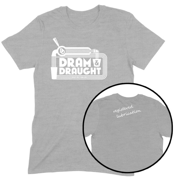 Dram & Draught | Registered Lubrication White Print Men's Apparel