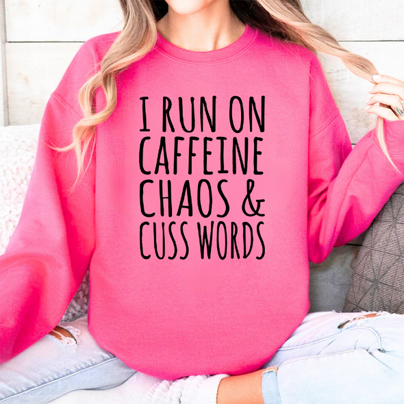 The Tolers |  I Run On Caffeine Chaos And Cuss Words Crewneck