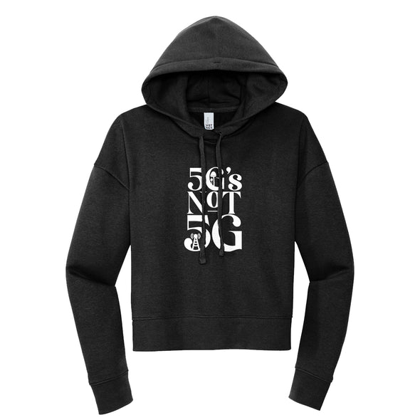 Luke Storey | 5Gs Not 5G White Print Women's Fleece Hoodie