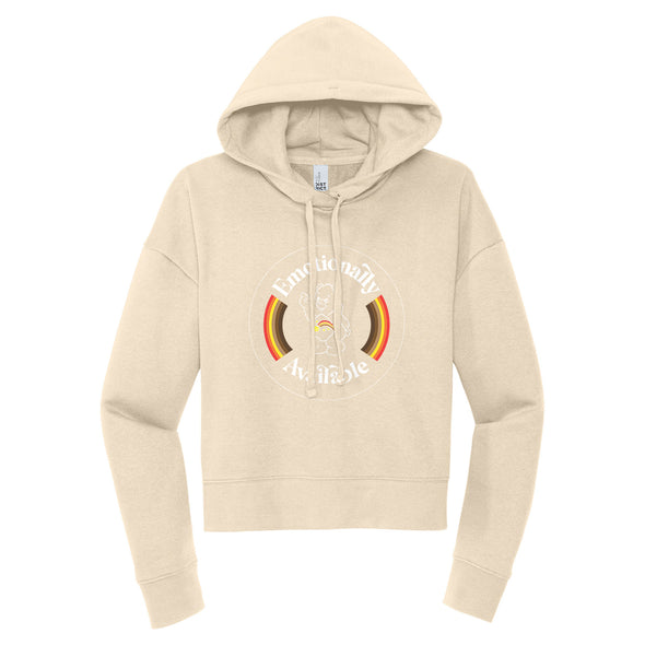 Luke Storey | Emotionally Available White Print Women's Fleece Hoodie