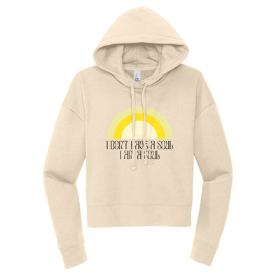 Luke Storey | I Am A Soul Black Print Women's Fleece Hoodie