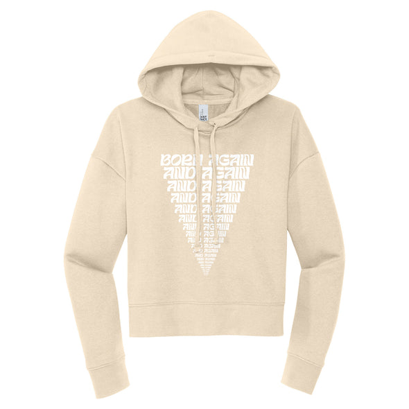 Luke Storey | Born Again White Print Women's Fleece Hoodie