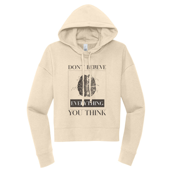 Luke Storey | Brain Think Black Print Women's Fleece Hoodie