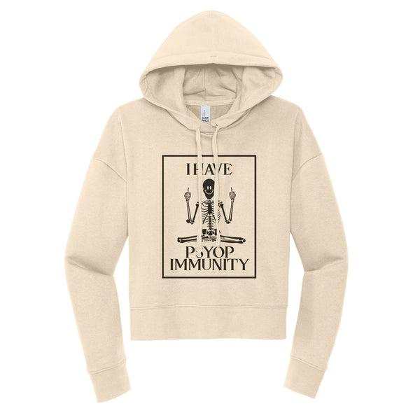 Luke Storey | Psy Immunity Black Print Women's Fleece Hoodie