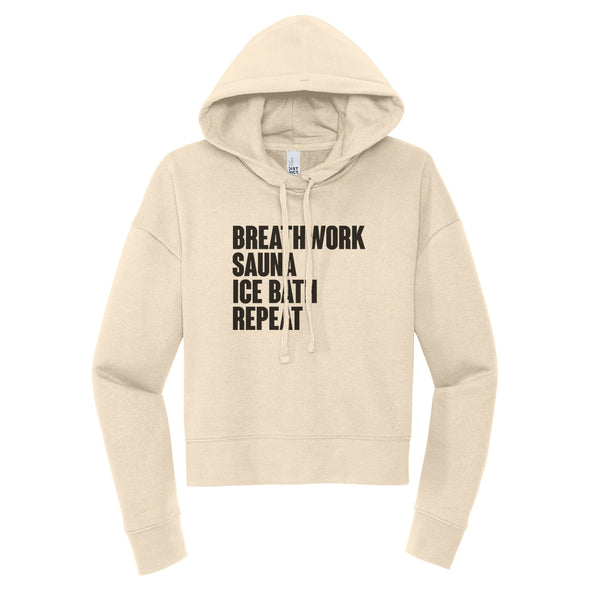 Luke Storey | Breathwork Black Print Women's Fleece Hoodie