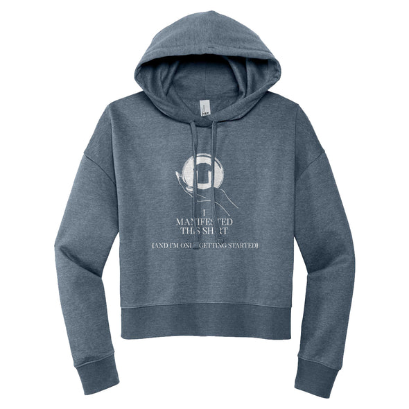 Luke Storey | Manifested White Print Women's Fleece Hoodie