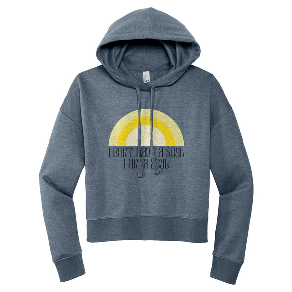 Luke Storey | I Am A Soul Black Print Women's Fleece Hoodie