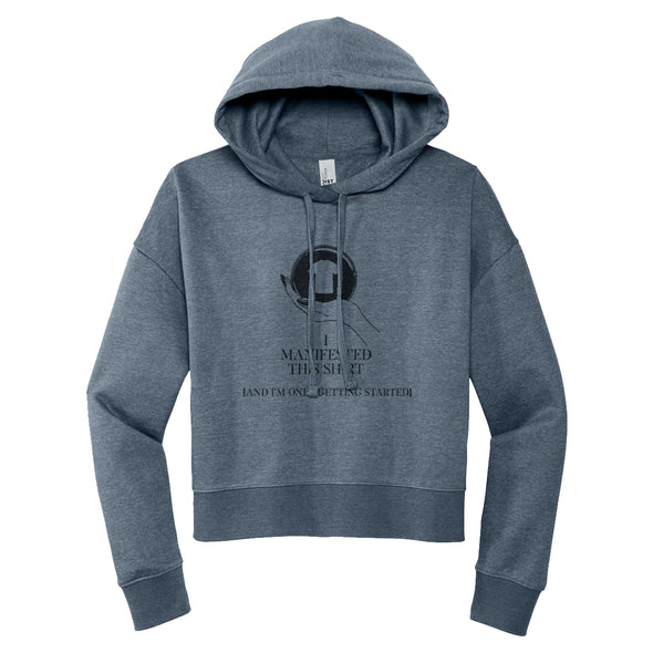 Luke Storey | Manifested Black Print Women's Fleece Hoodie