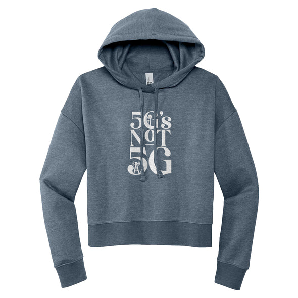 Luke Storey | 5Gs Not 5G White Print Women's Fleece Hoodie