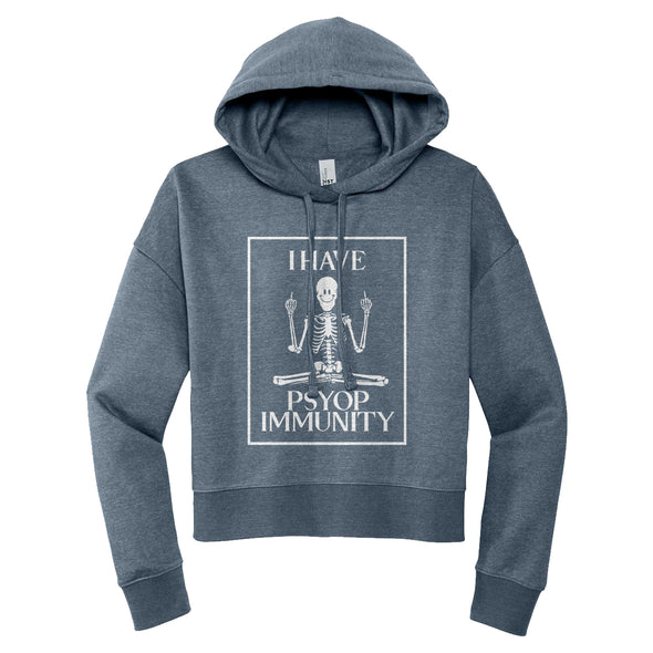 Luke Storey | Psy Immunity White Print Women's Fleece Hoodie