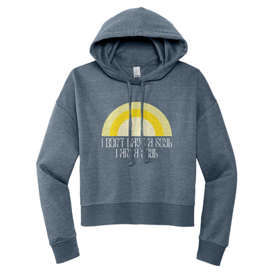 Luke Storey | I Am A Soul White Print Women's Fleece Hoodie