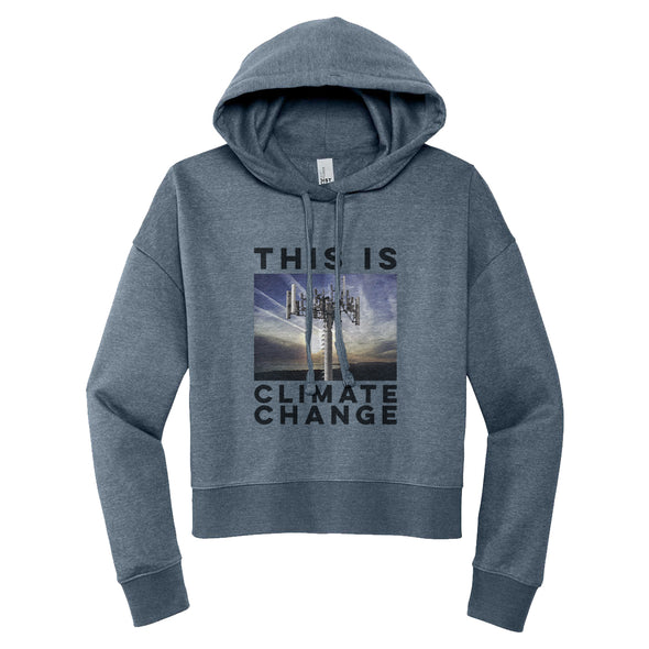 Luke Storey | Climate Change Black Print Women's Fleece Hoodie