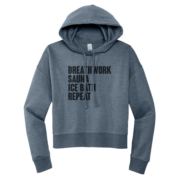 Luke Storey | Breathwork Black Print Women's Fleece Hoodie