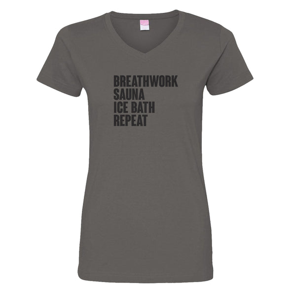 Luke Storey | Breathwork Black Print Women's V-Neck