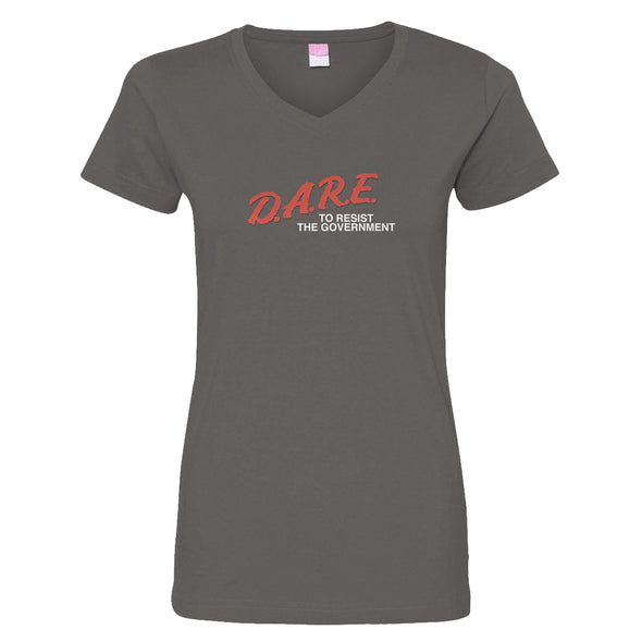 Luke Storey | Dare To Resist the Government White Print Women's V-Neck