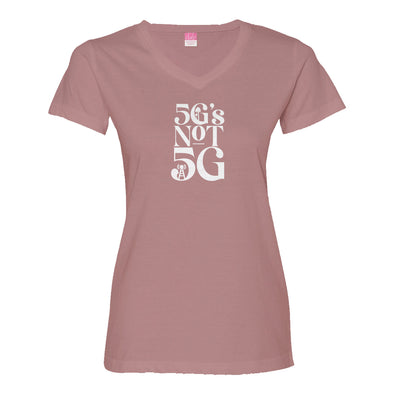 Luke Storey | 5Gs Not 5G White Print Women's V-Neck